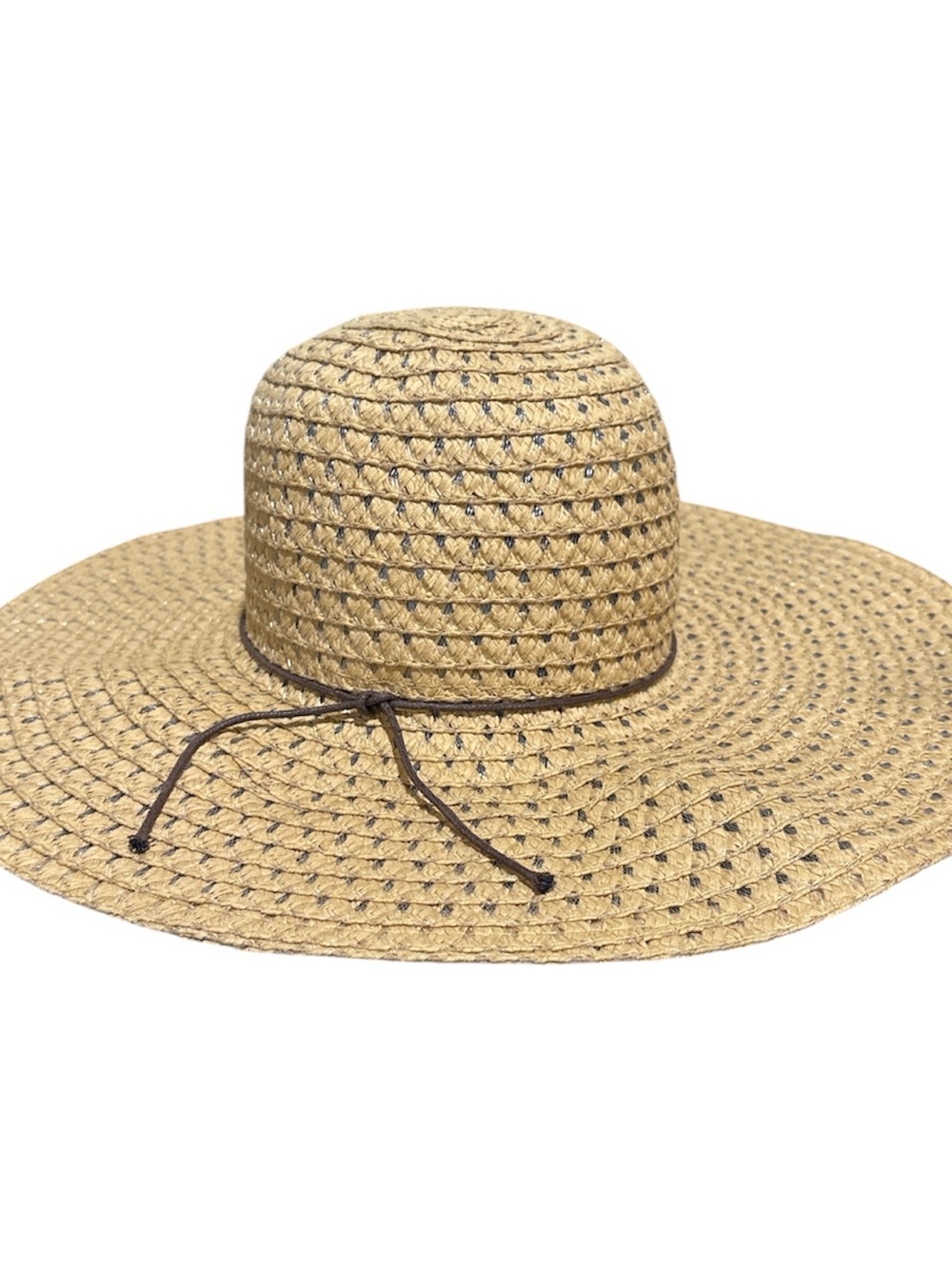 Floppy 5” Wide Brim Straw Sun Hat Coastal Grandma Beach Vacation Boho - Picture 5 of 8